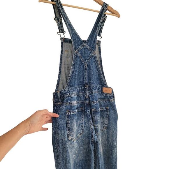 Aeropostale Denim Jean Distressed BIB Overalls Pants Size S - Picture 9 of 11